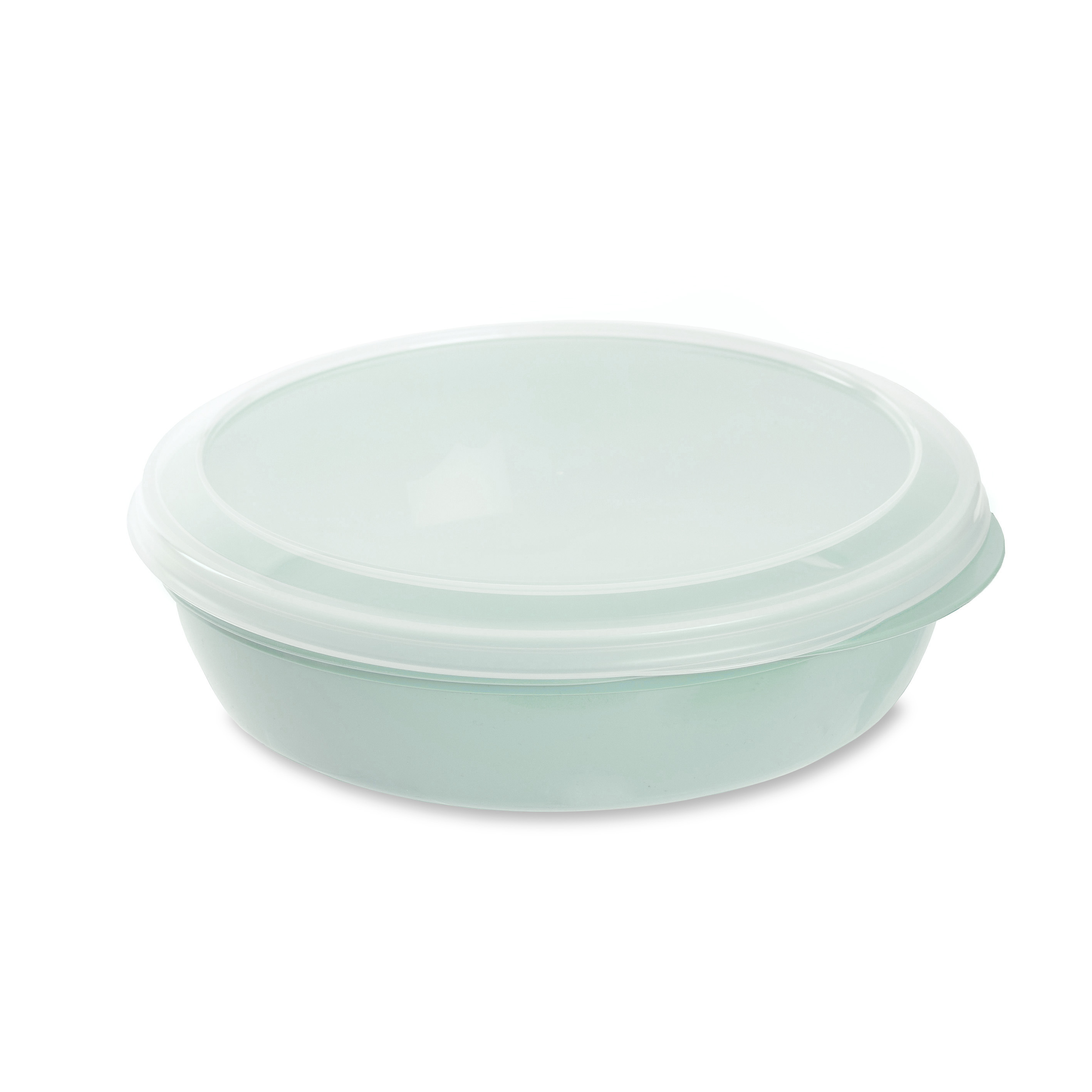 Matlåda rund turkos Ø19,5 h5,5cm 1,1l