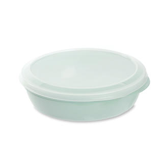 Matlåda rund turkos Ø19,5 h5,5cm 1,1l