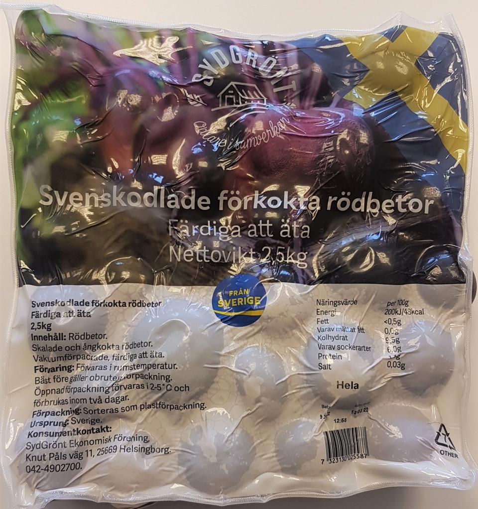 Rödbet förkokt klyft SE