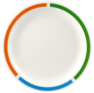 Kostcirkeltallrik plast PET Ø23cm