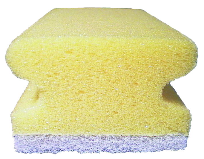 Skursvamp med grepp Vit