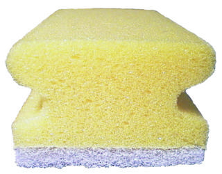 Skursvamp med grepp Vit