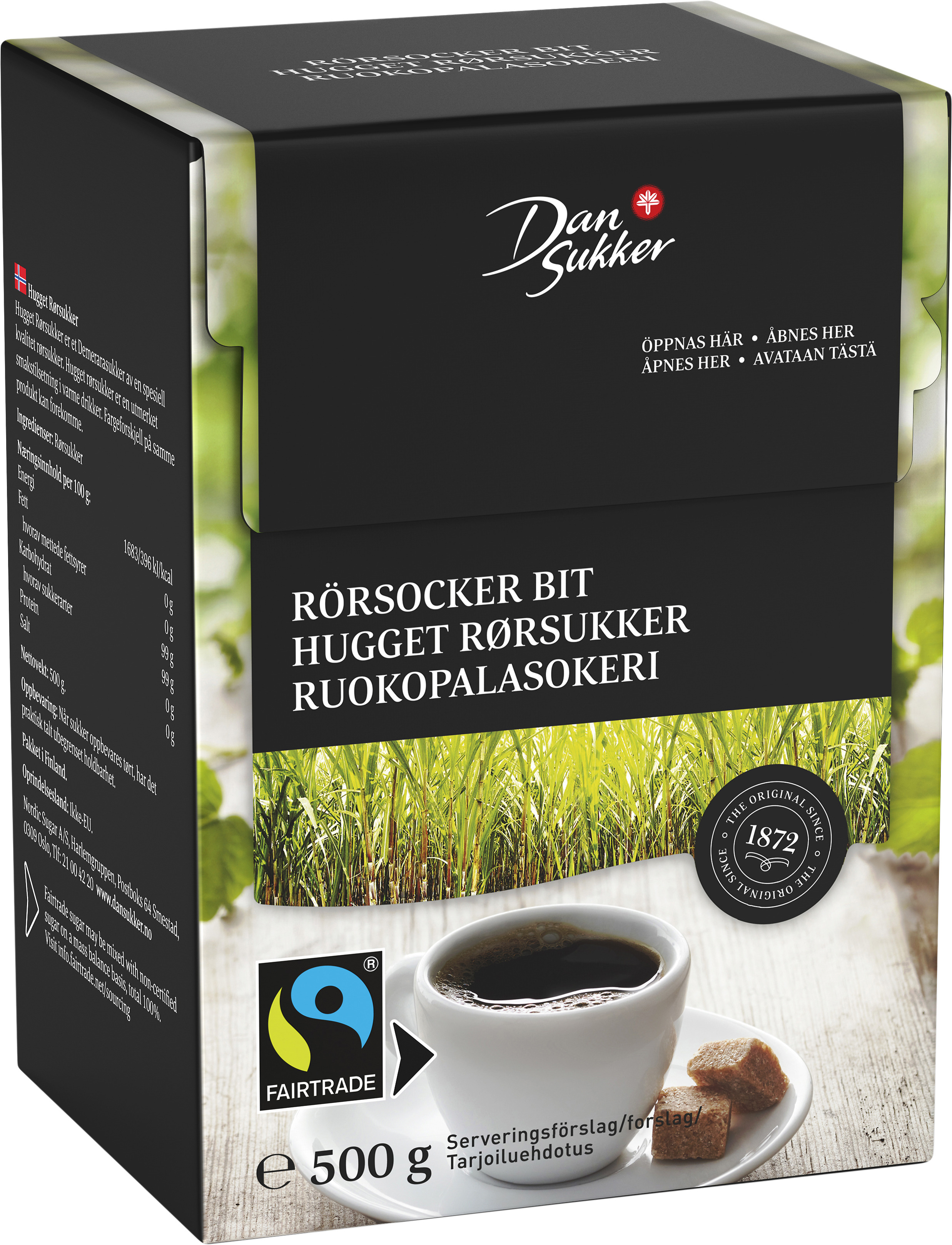 Rörsocker Bitar Fairtrade