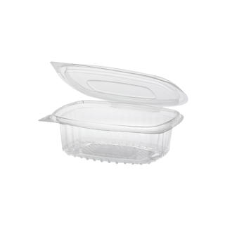 Box RPET oval med vidhängande lock sallad Klar
250ml