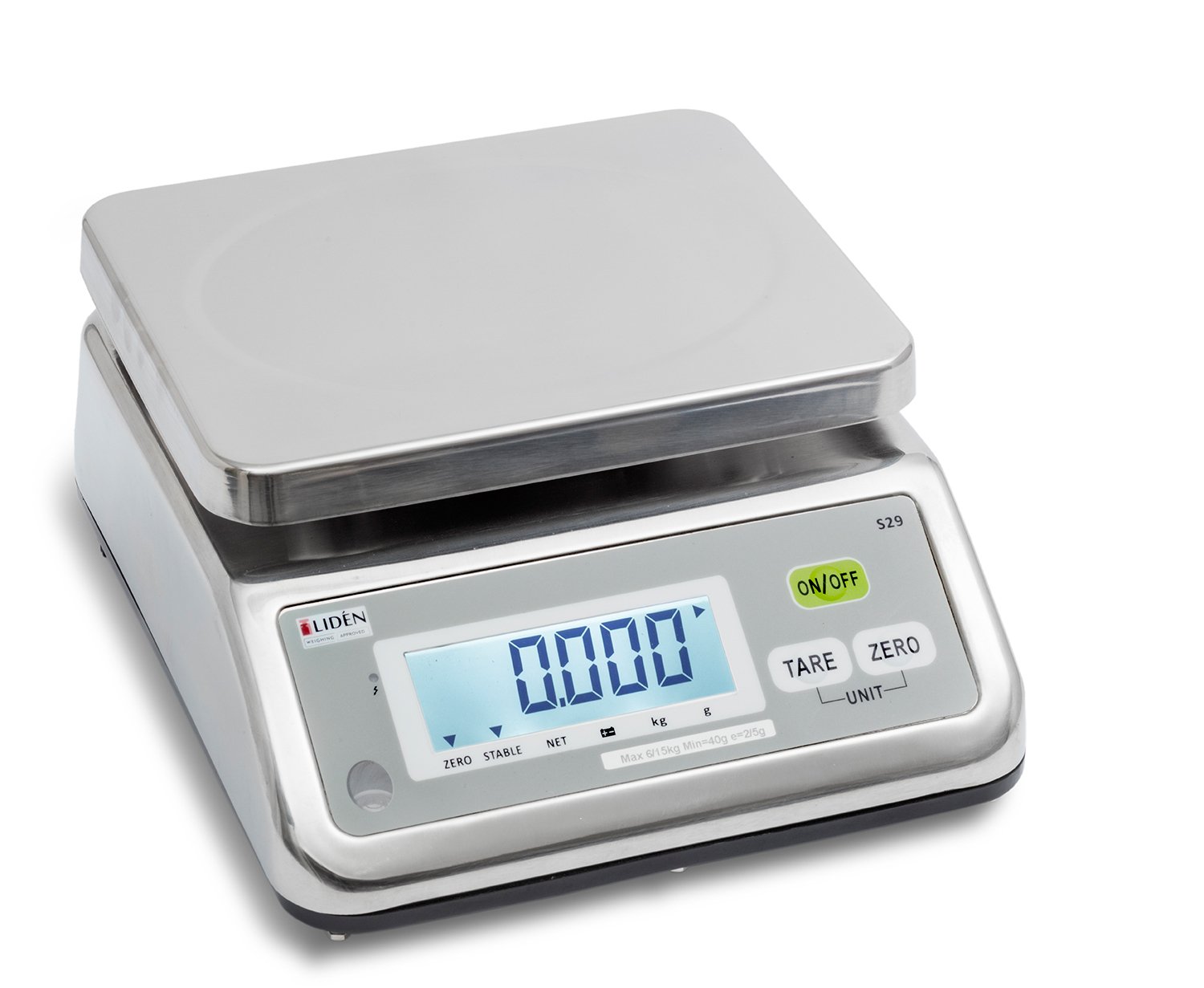 Bänkvåg rostfri 15kg 2g delning