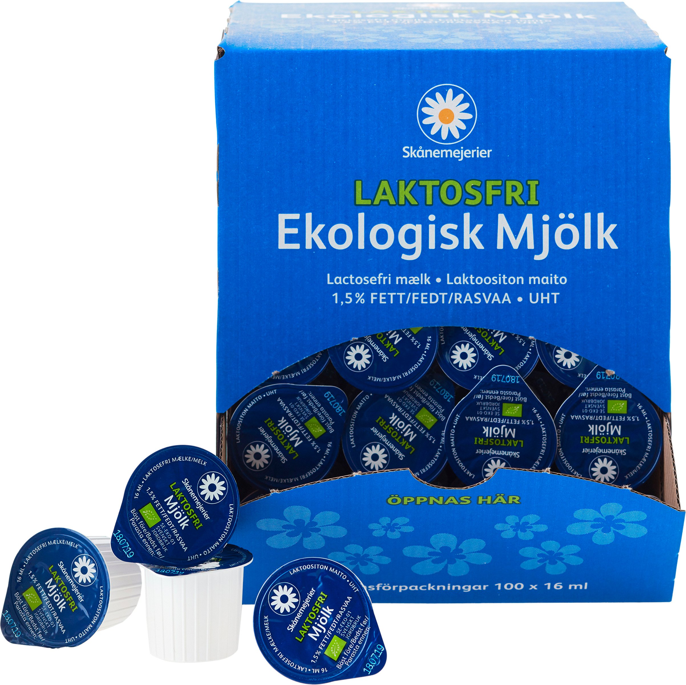 Kaffemjölk 1,5% Portion Laktosfri Ekologisk