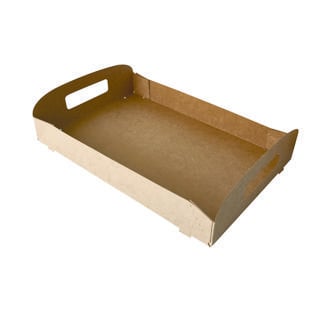 Bricka kartong 35x24x4,5cm brun 100% Fair