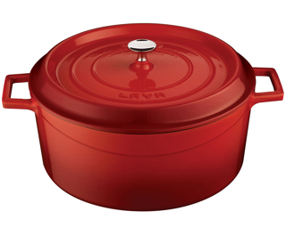 Gjutjärnsgryta emaljerad utsida inklusive lock
röd 6,7l