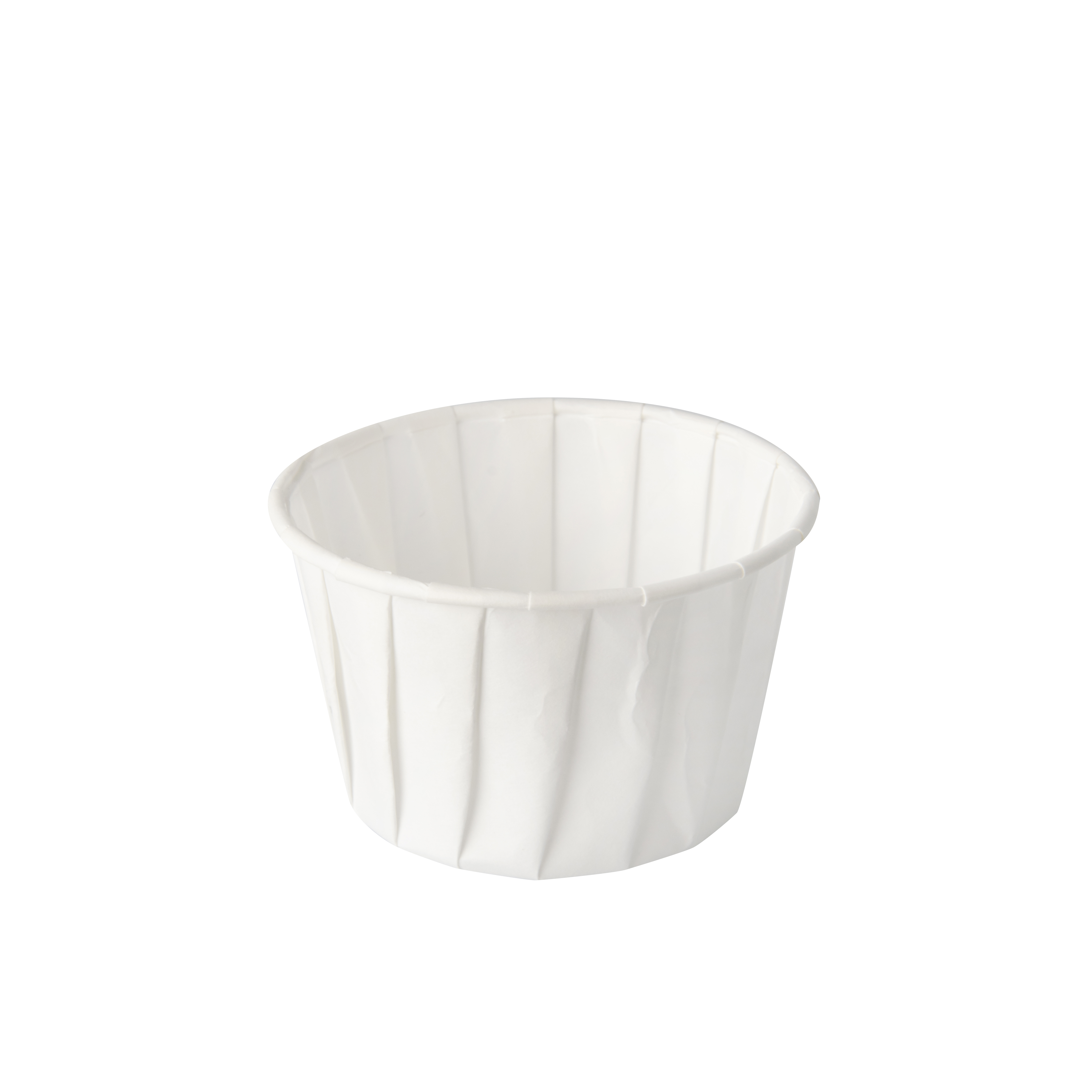 Dressingbägare/ Plissé papper Vit  90ml
