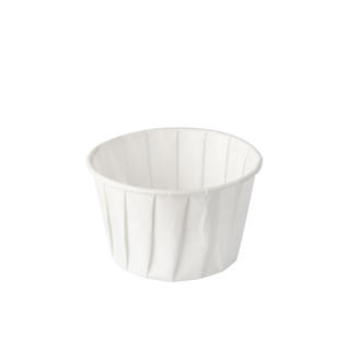 Dressingbägare/ Plissé papper Vit 90ml