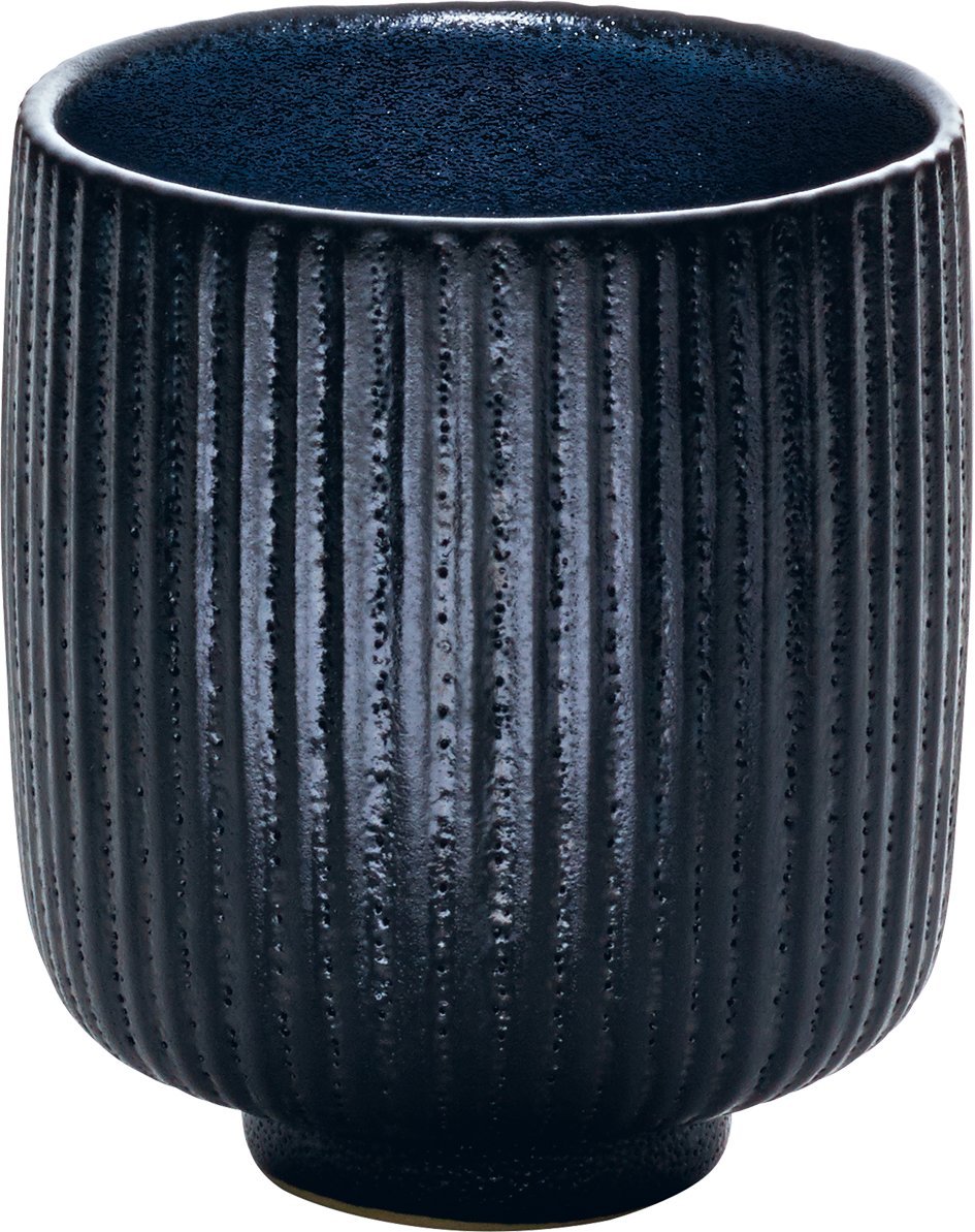 Nara mugg utan öra relief svart 30cl