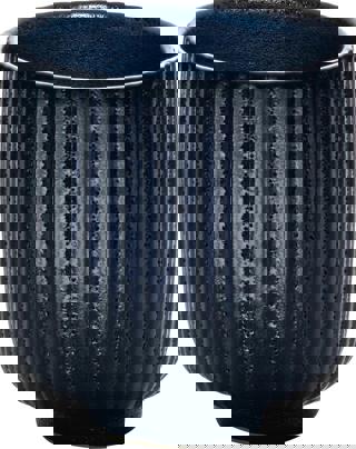 Nara mugg utan öra relief svart 30cl