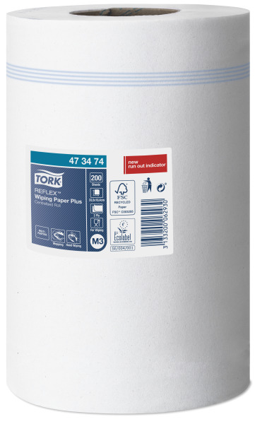 Avtorkningspapper M3 2-lags Reflex 
Plus Centrummatad Vit