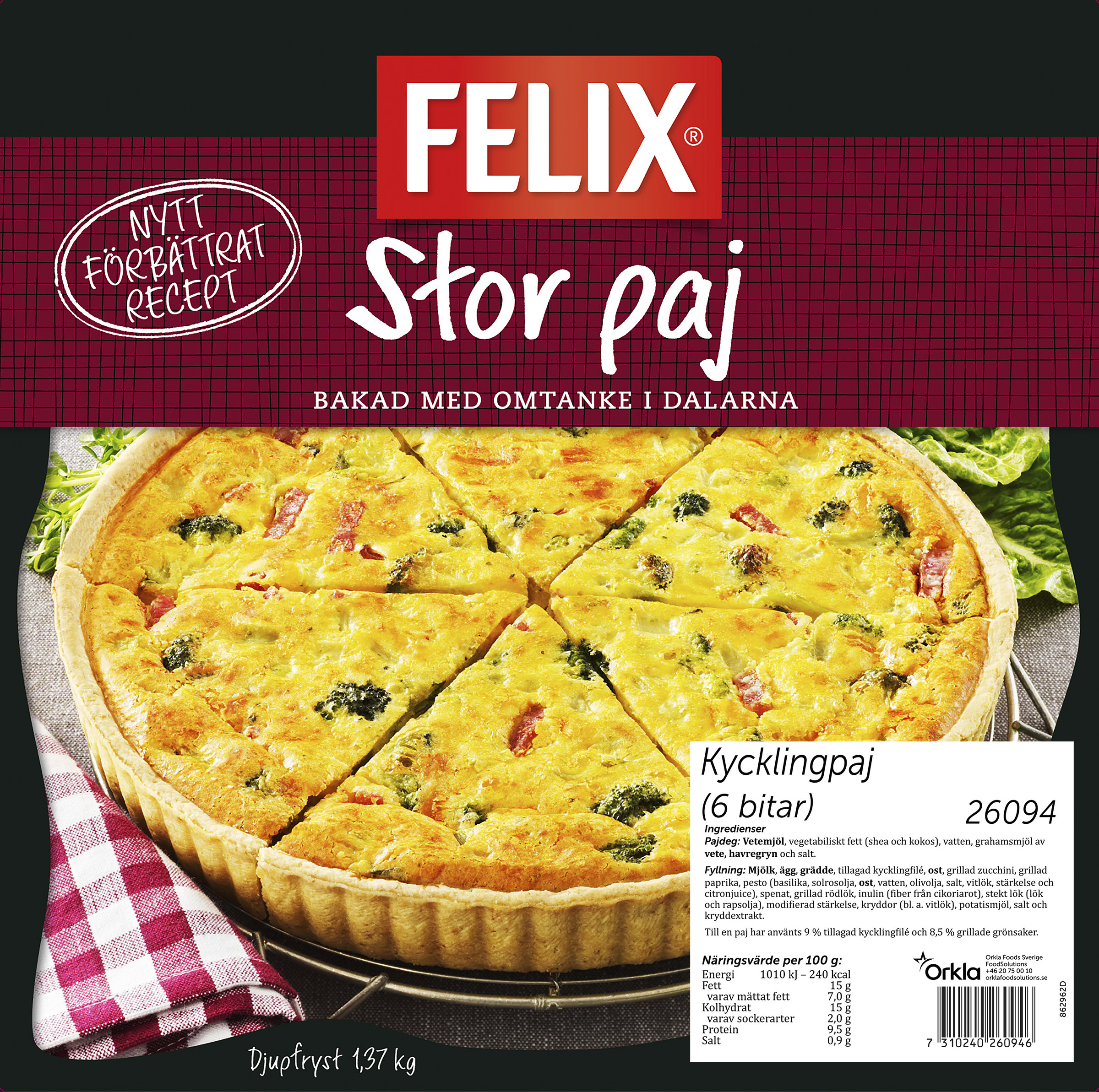 Kycklingpaj med Grönsaker