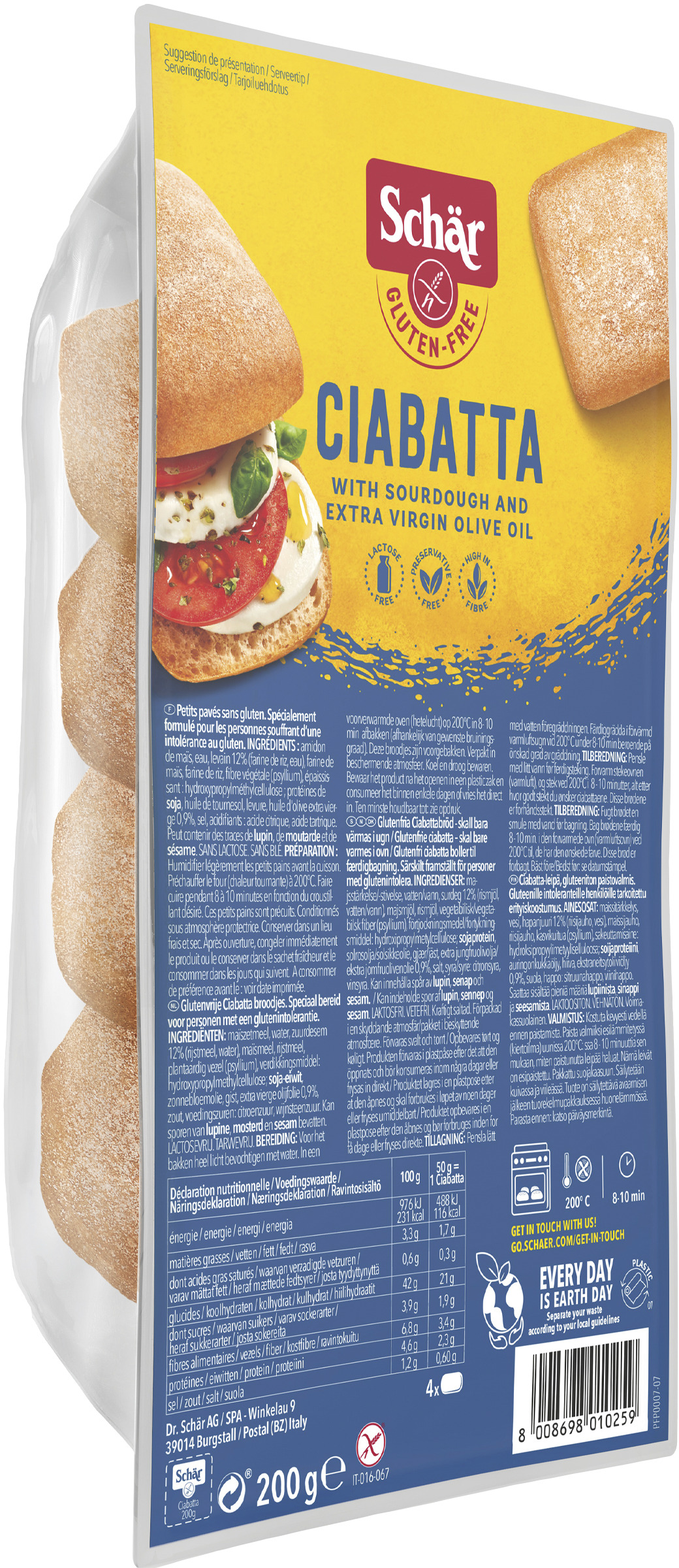 Ciabatta Glutenfri Laktosfri