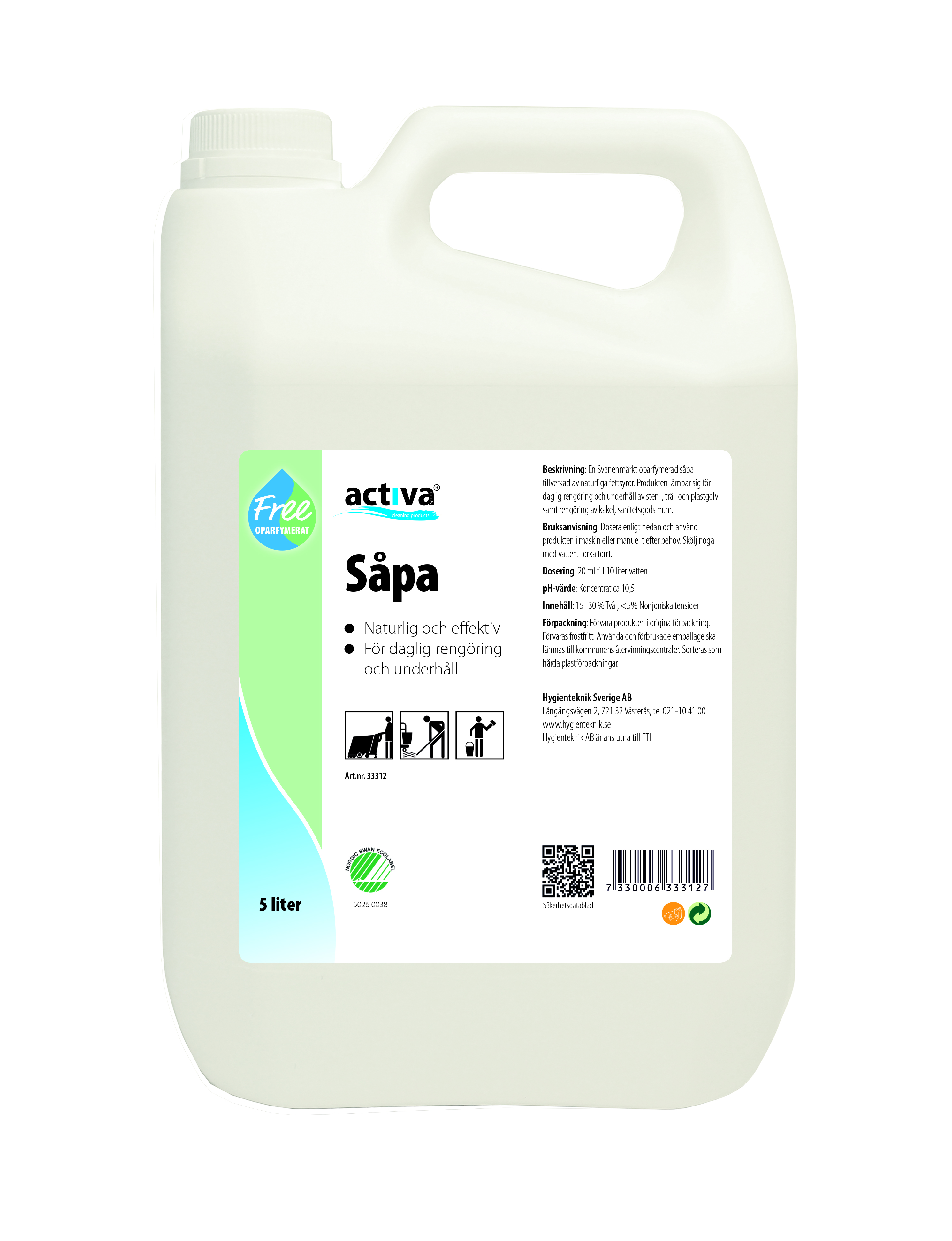 Såpa Activa Free 5L