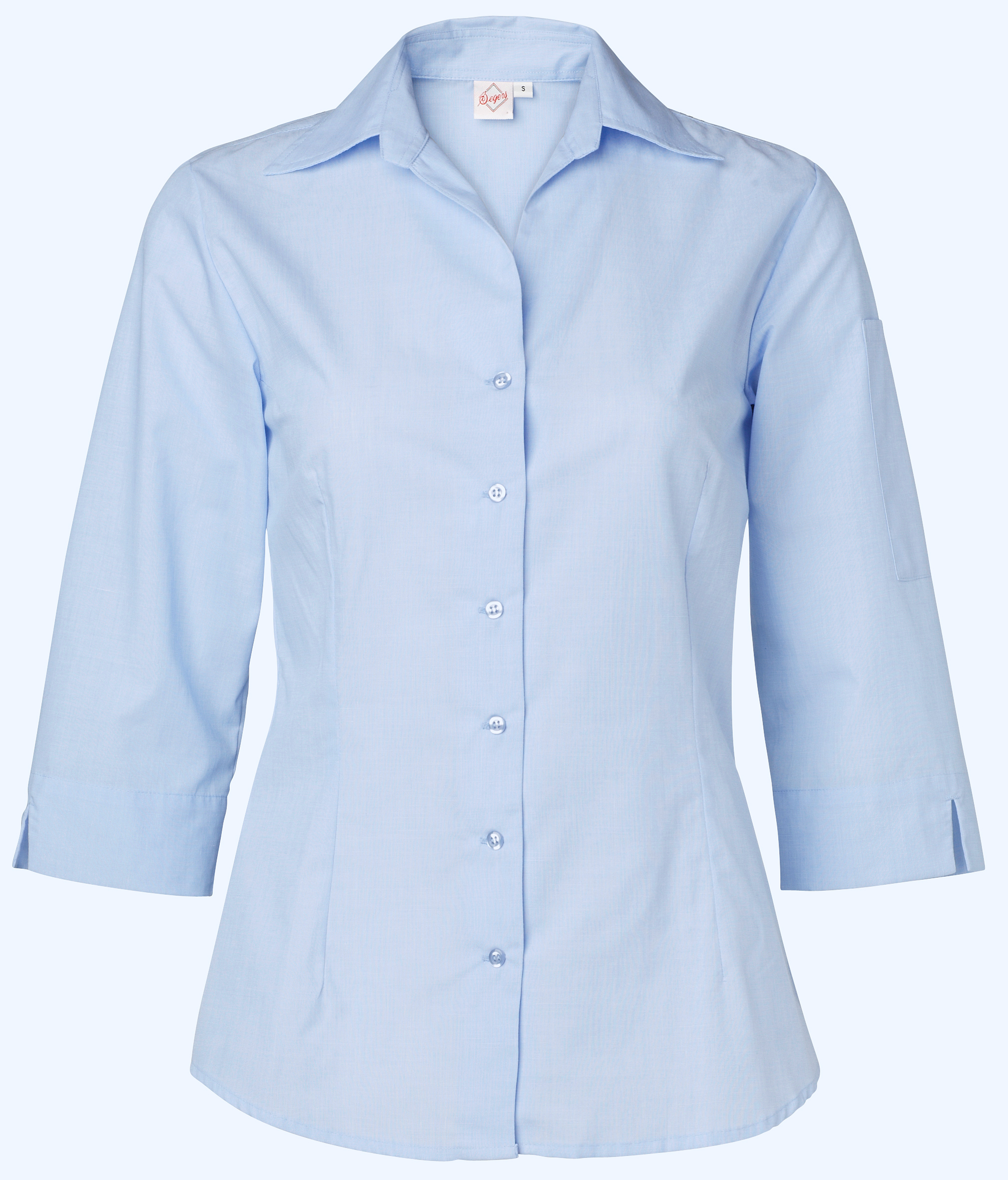 Skjorta 3/4 ärm 1228 dam ljusblå M