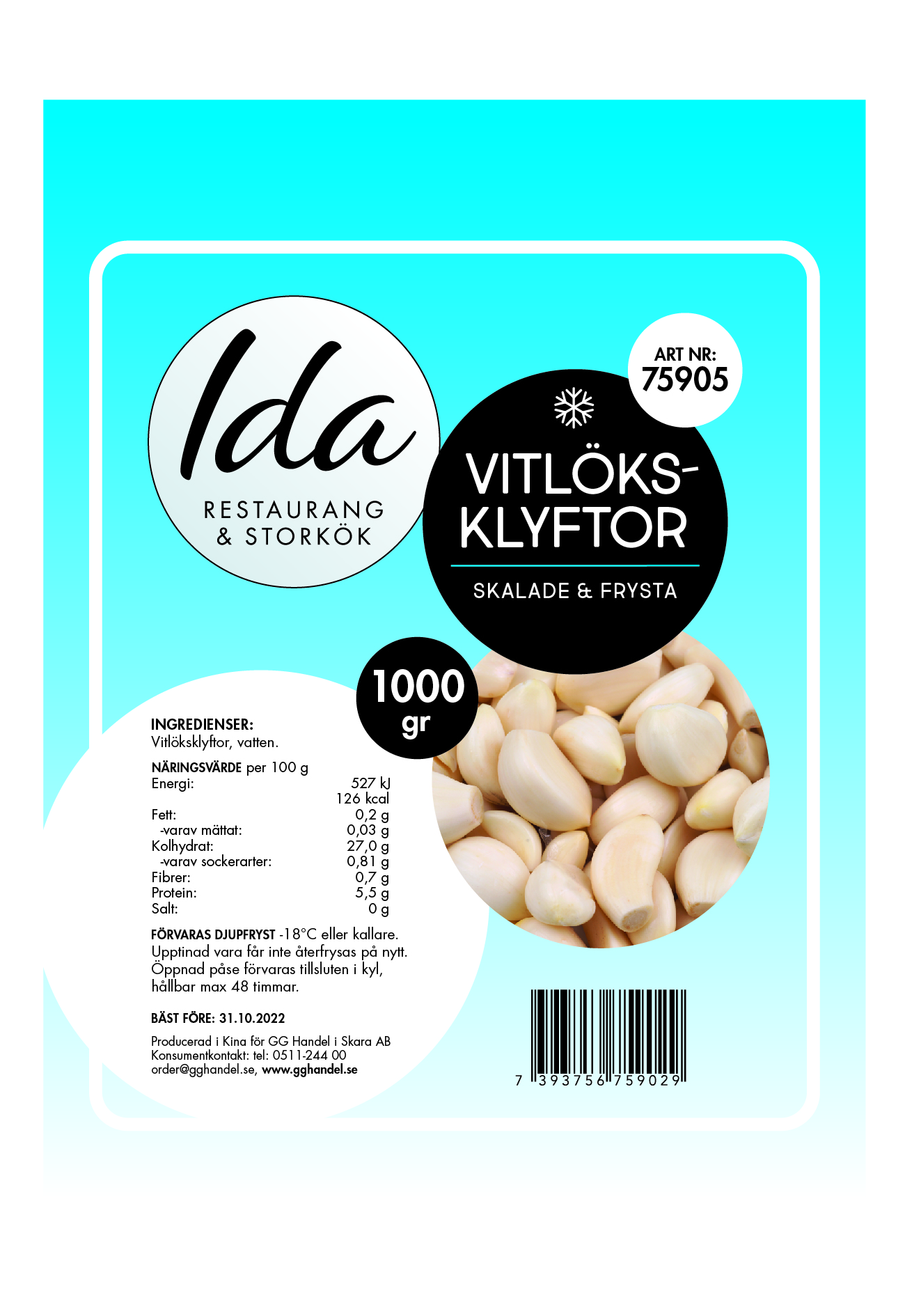 Vitlöksklyftor