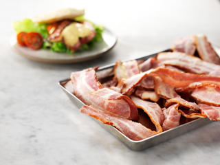 Bacon stekt skivat