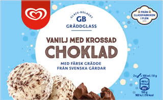 Vaniljglass med Krossad Choklad