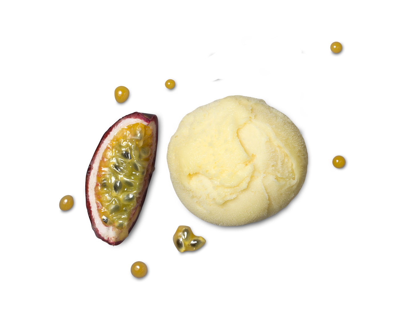 Passionsfruktssorbet