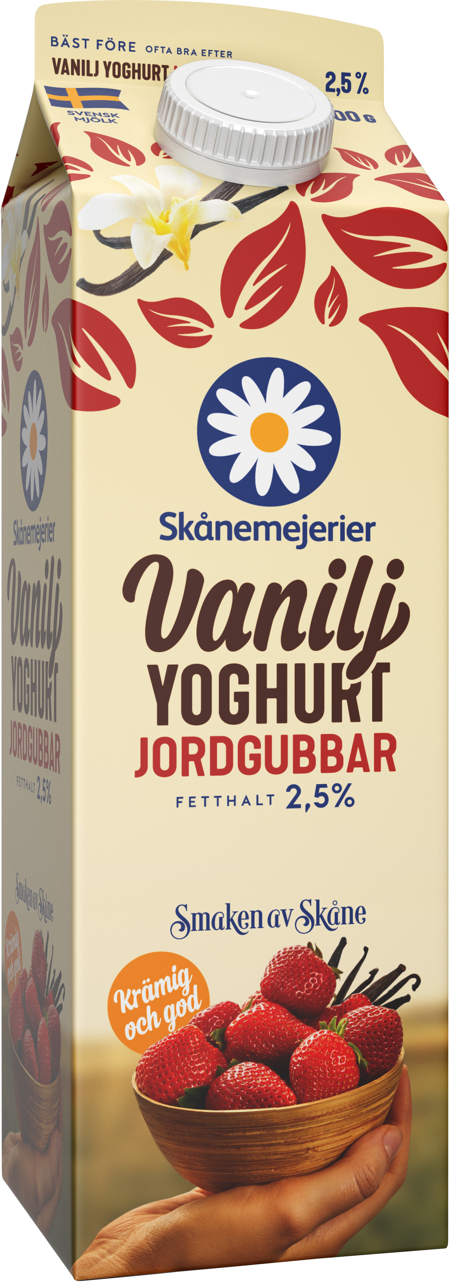 Vaniljyoghurt Jordgubbar 2,5%