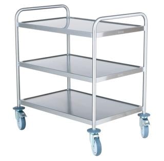 Storköksvagn 3 hyllor rostfri 107x57x90cm
