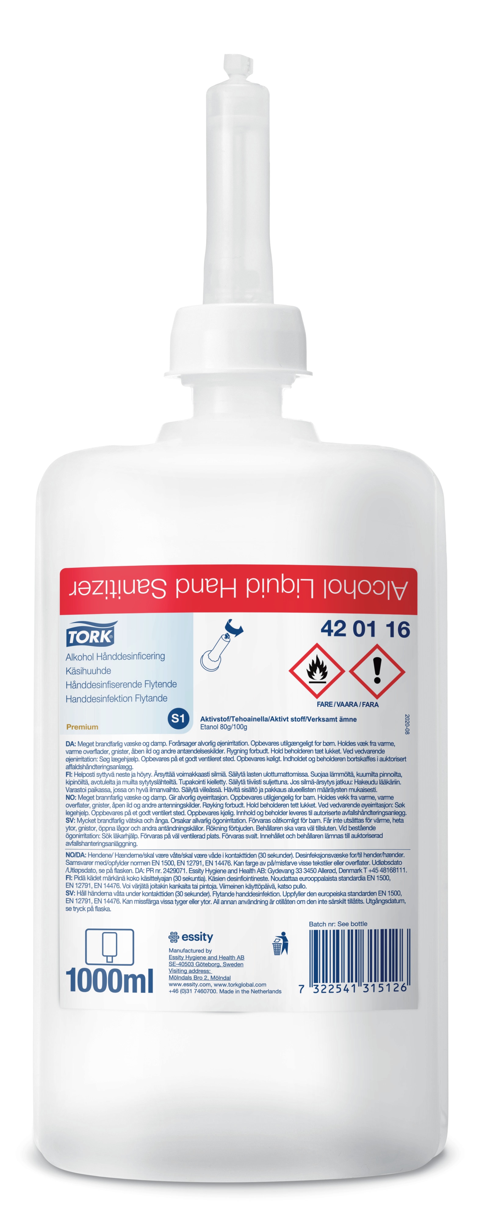 Handdesinfektion S1 80% 1L