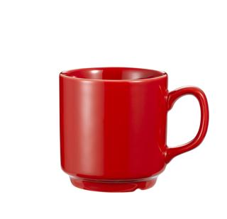 Budget Mugg röd stapelbar porslin24 cl