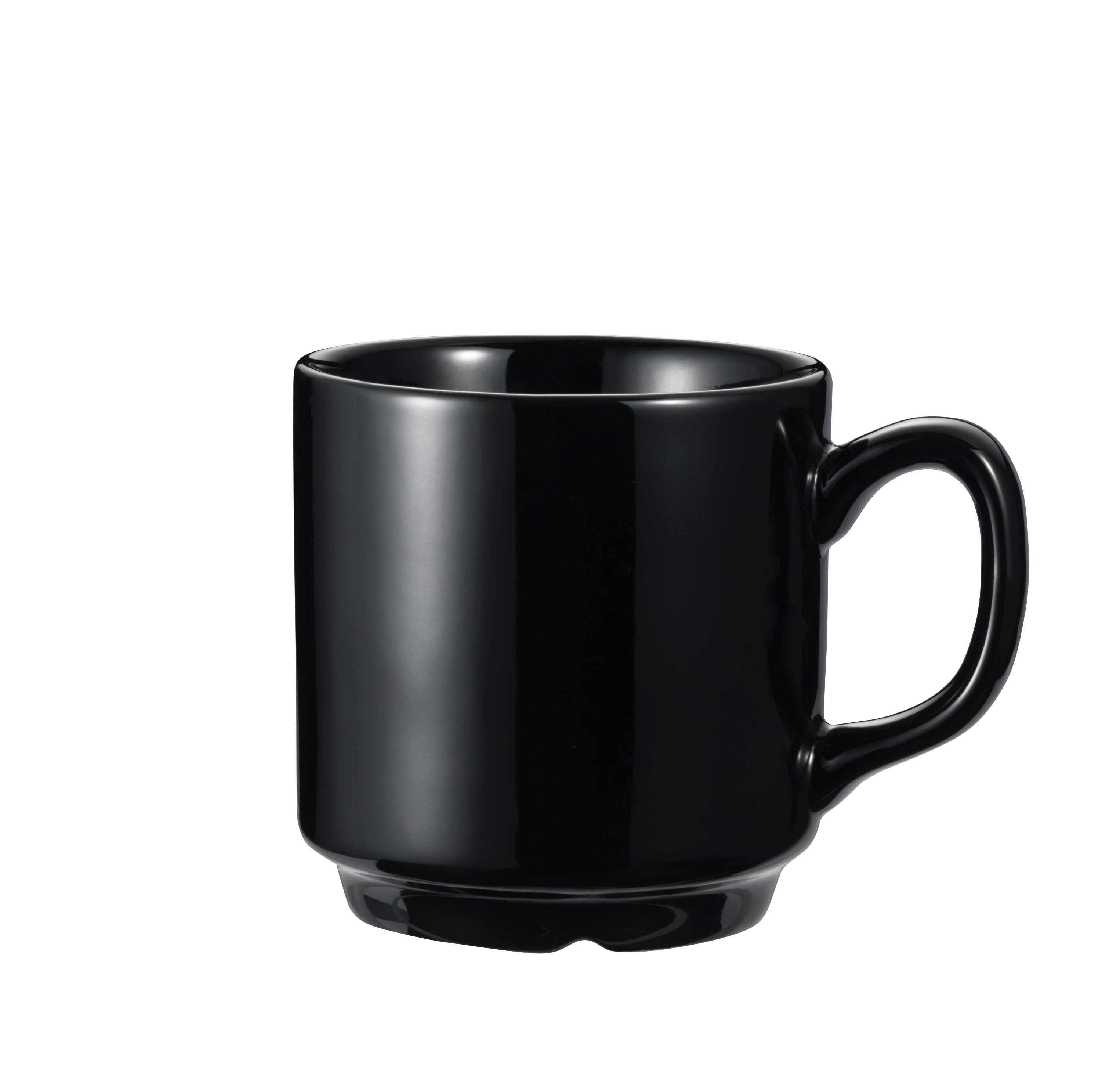 Budget Mugg svart stapelbar porslin 24 cl