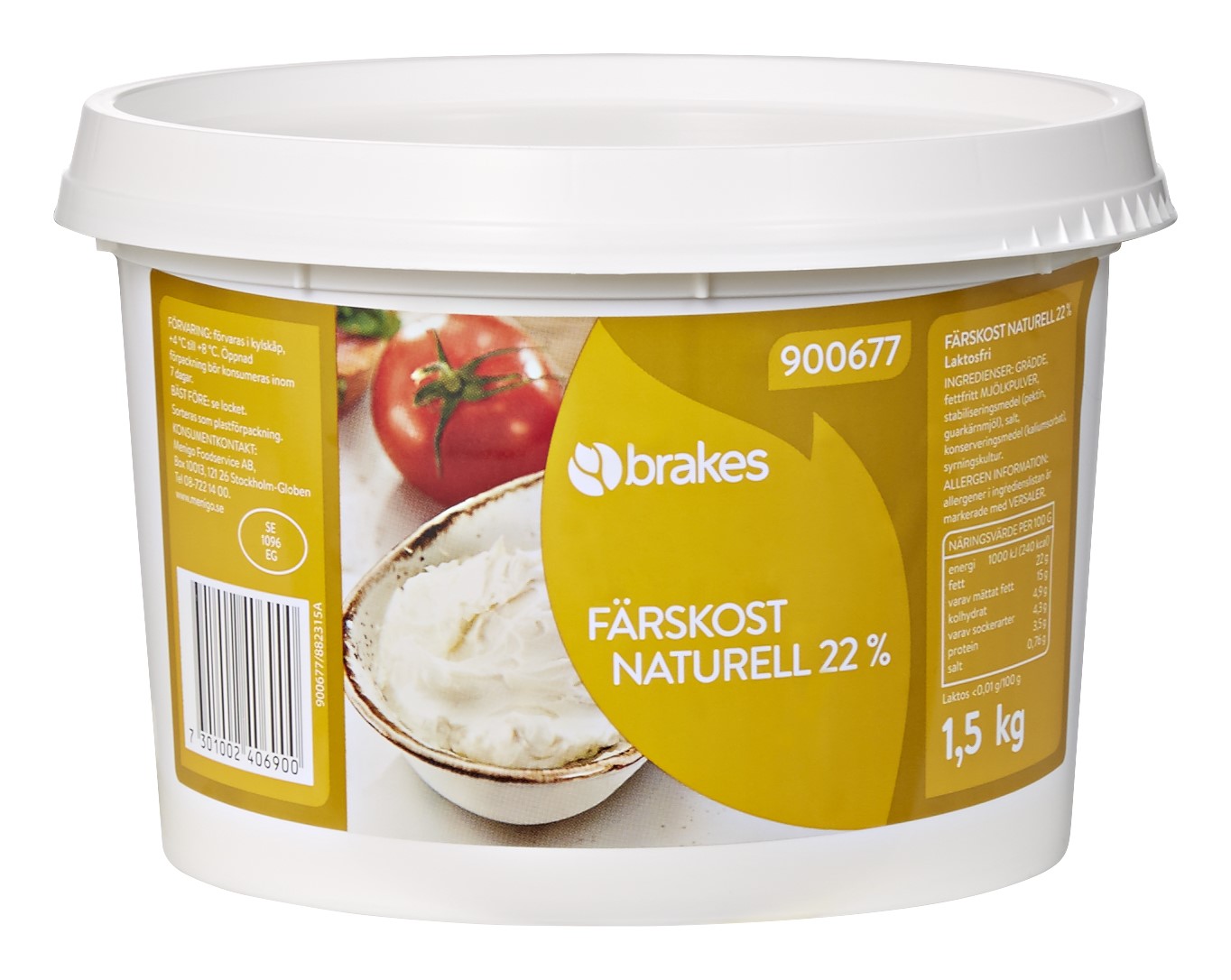 Färskost Naturell 22% Laktosfri