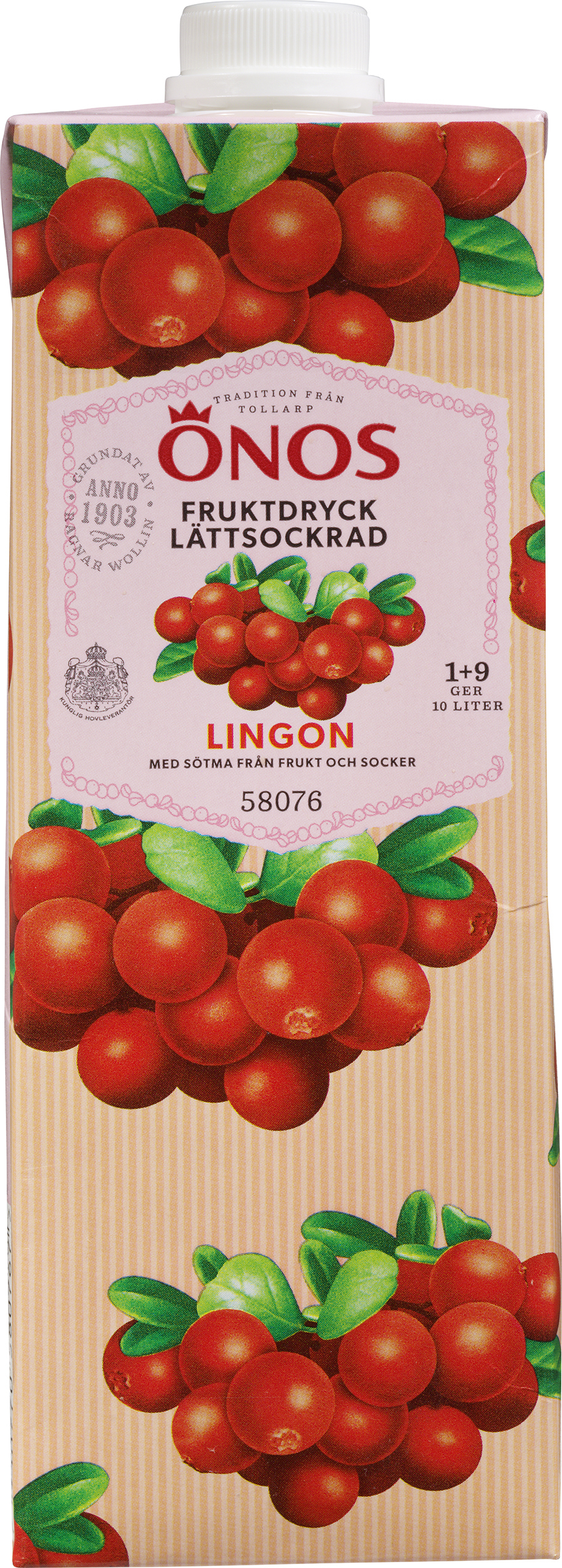 Fruktdryck Lingon Lättsockrad 1+9