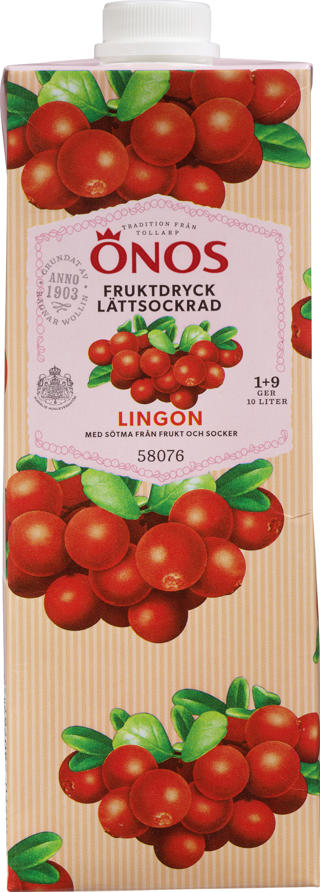 Fruktdryck Lingon Lättsockrad 1+9