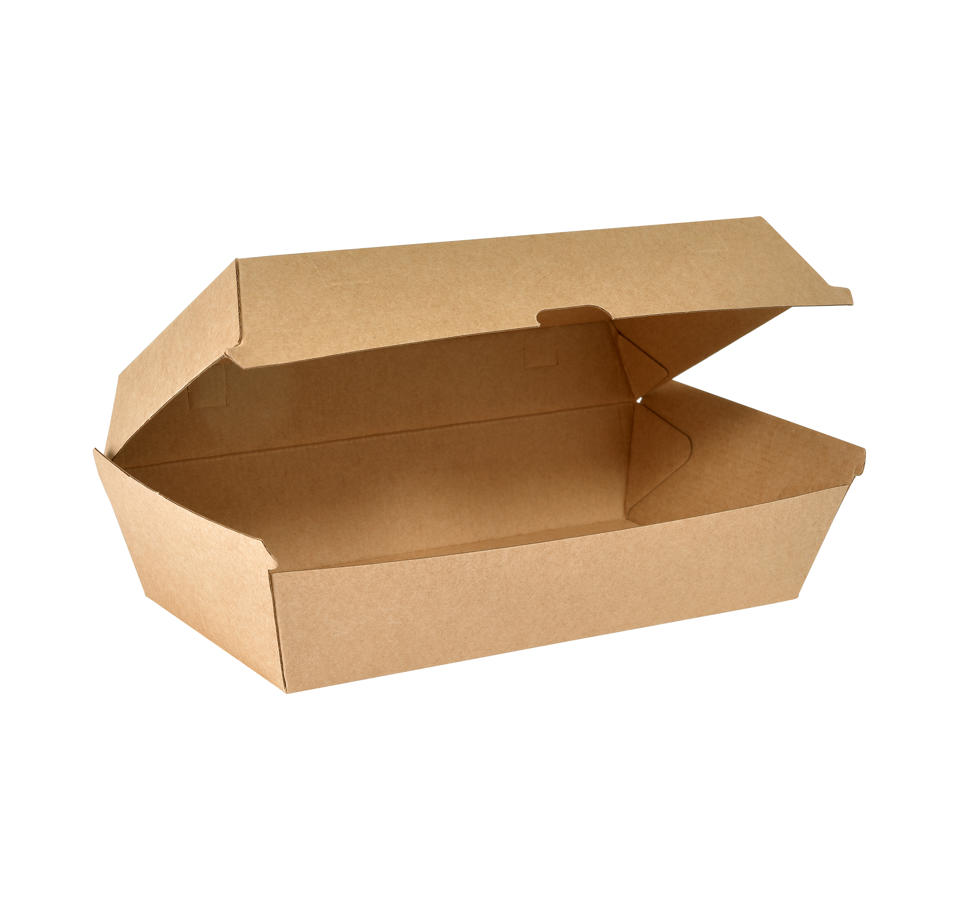 Box Kartong Clam Dinner 1100ml 205x107x79mm brun