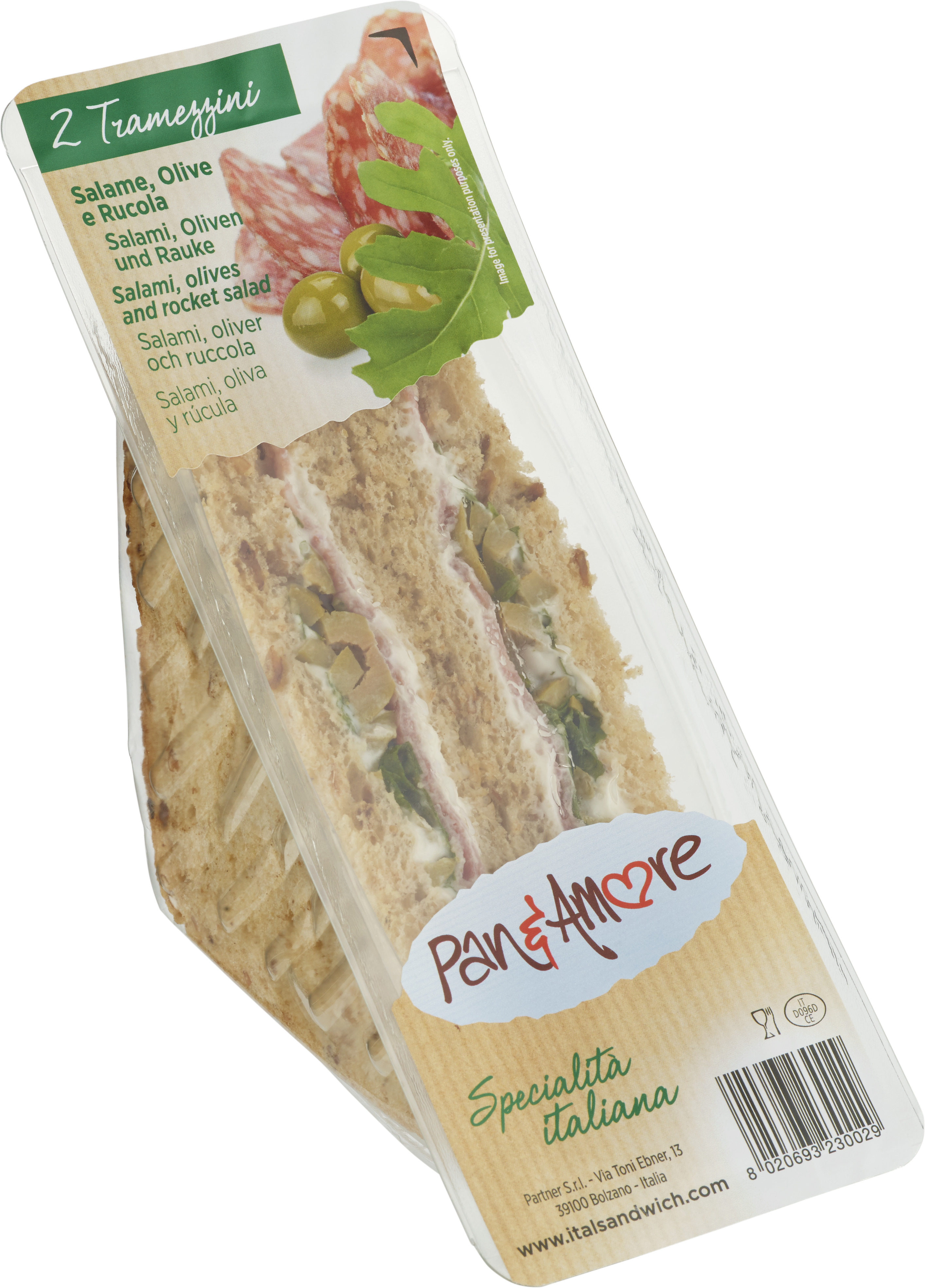 Trekantmacka Salami, Oliver & Ruccola