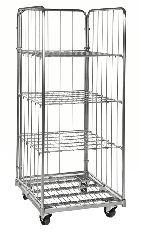 Trådhylla Förzinkat Stål till Rullcontainer 
66x80cm