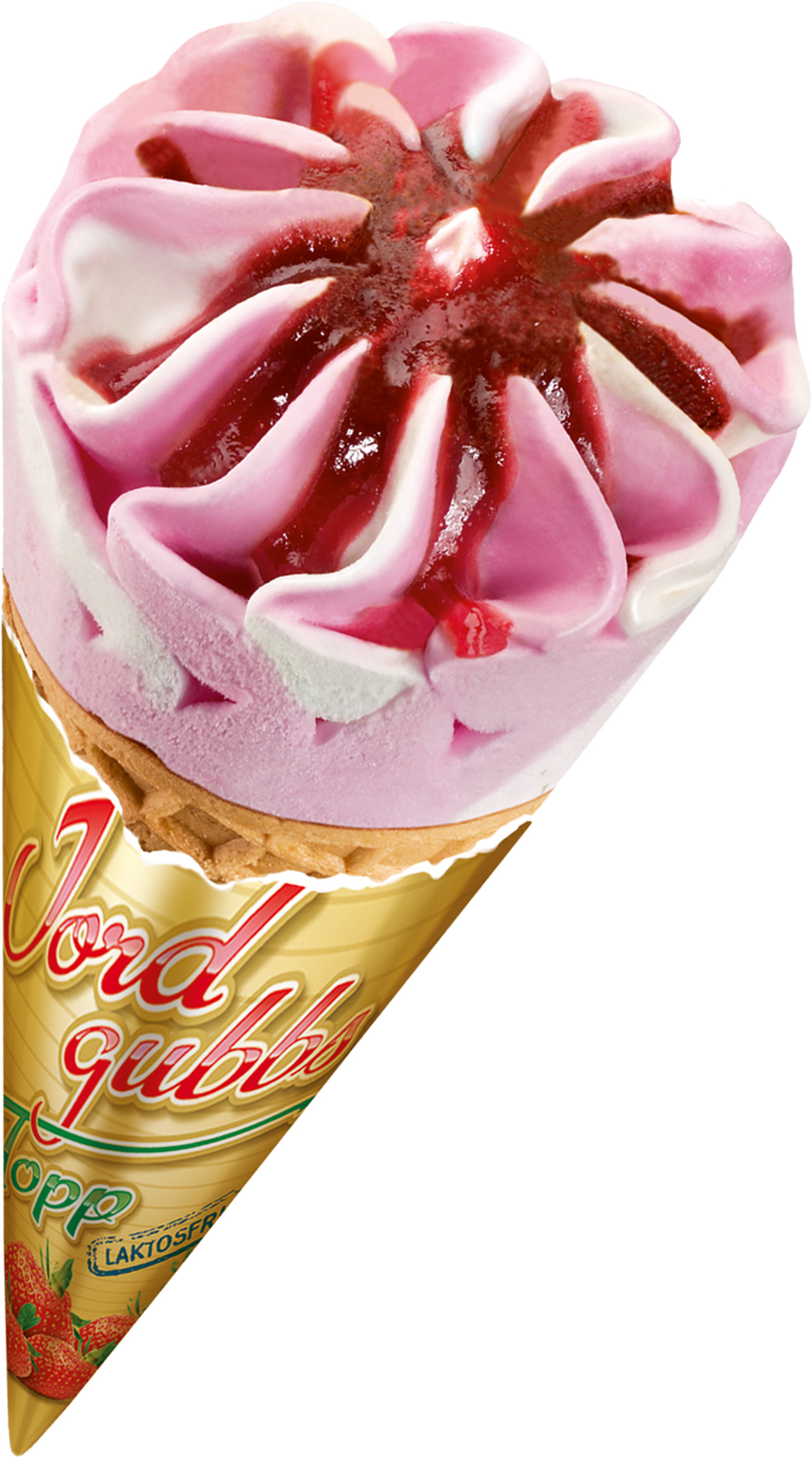 Glasstrut Jordgubbstopp Laktosfri