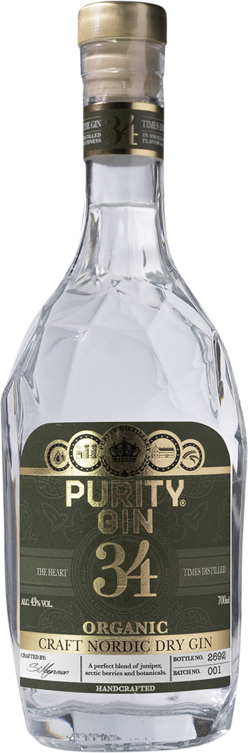 Purity Gin Craft Nordic Dry Organic Gin EKO
