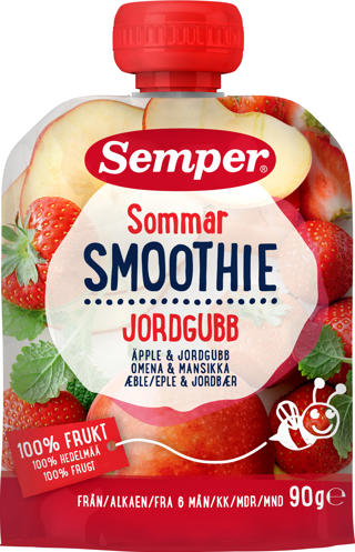 Sommar Smoothie Äpple & Jordgubb 6 Mån