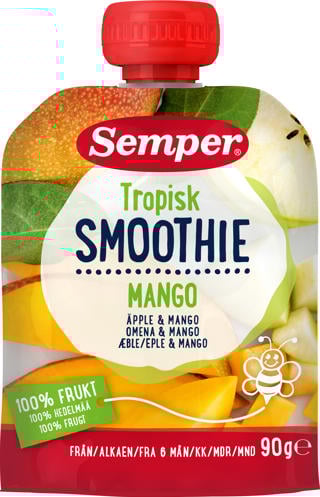 Tropisk Smoothie Äpple & Mango 6 Mån