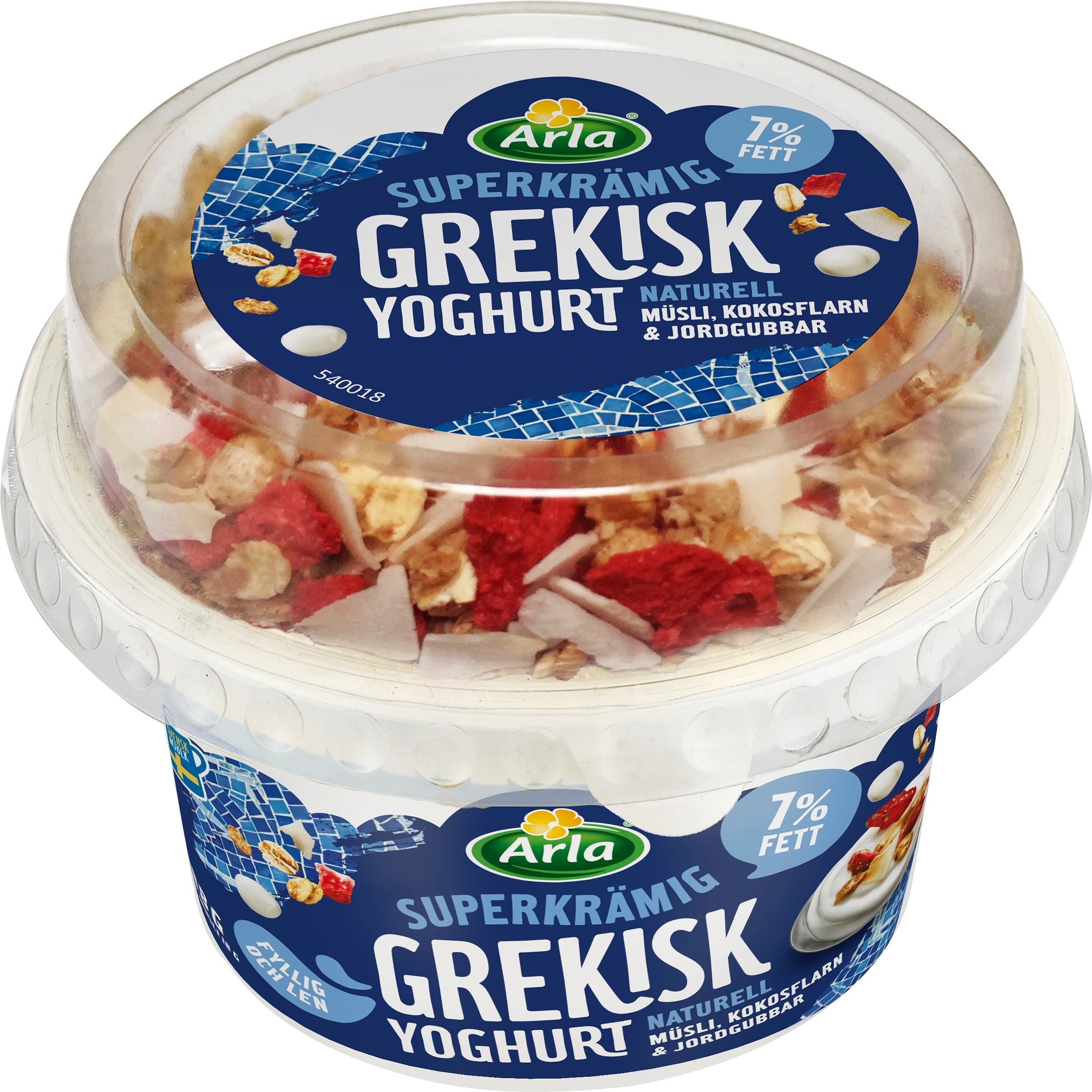 Grekisk Yoghurt med Müsli Jorgubb/Kokos 7%
