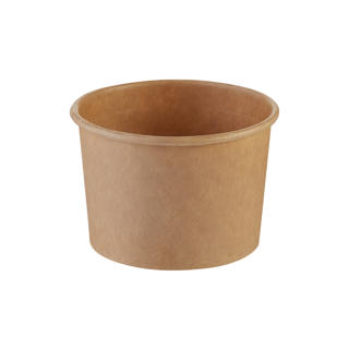 Bägare Kartong+PE deli/glass 150ml Ø90/70x48mm
brun