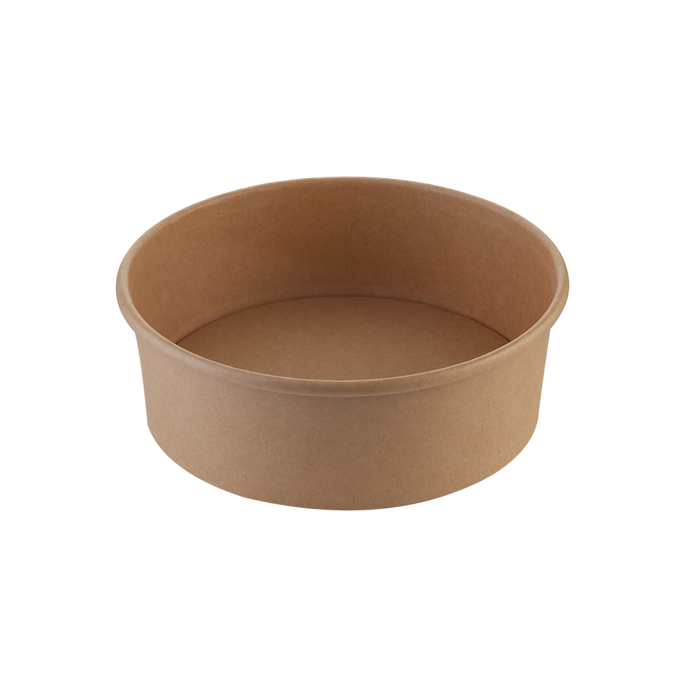 Skål Kartong+PE 750ml Ø185/160x50mm brun