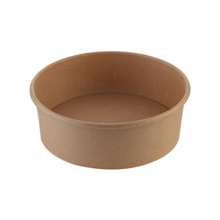 Skål Kartong+PE 1100ml Ø185/160x65mm brun