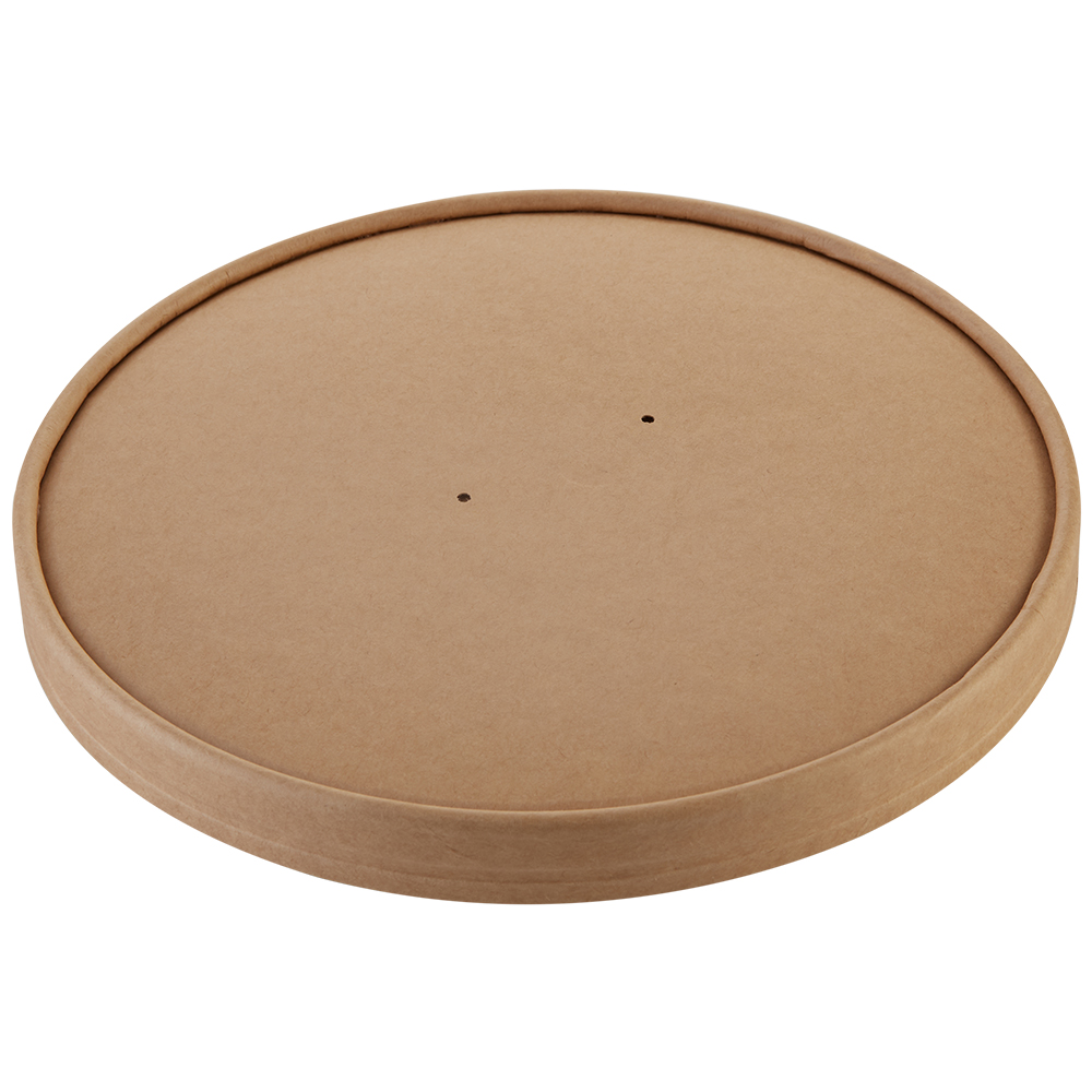 Lock Kartong+PE Ø185x15mm brun till Skål