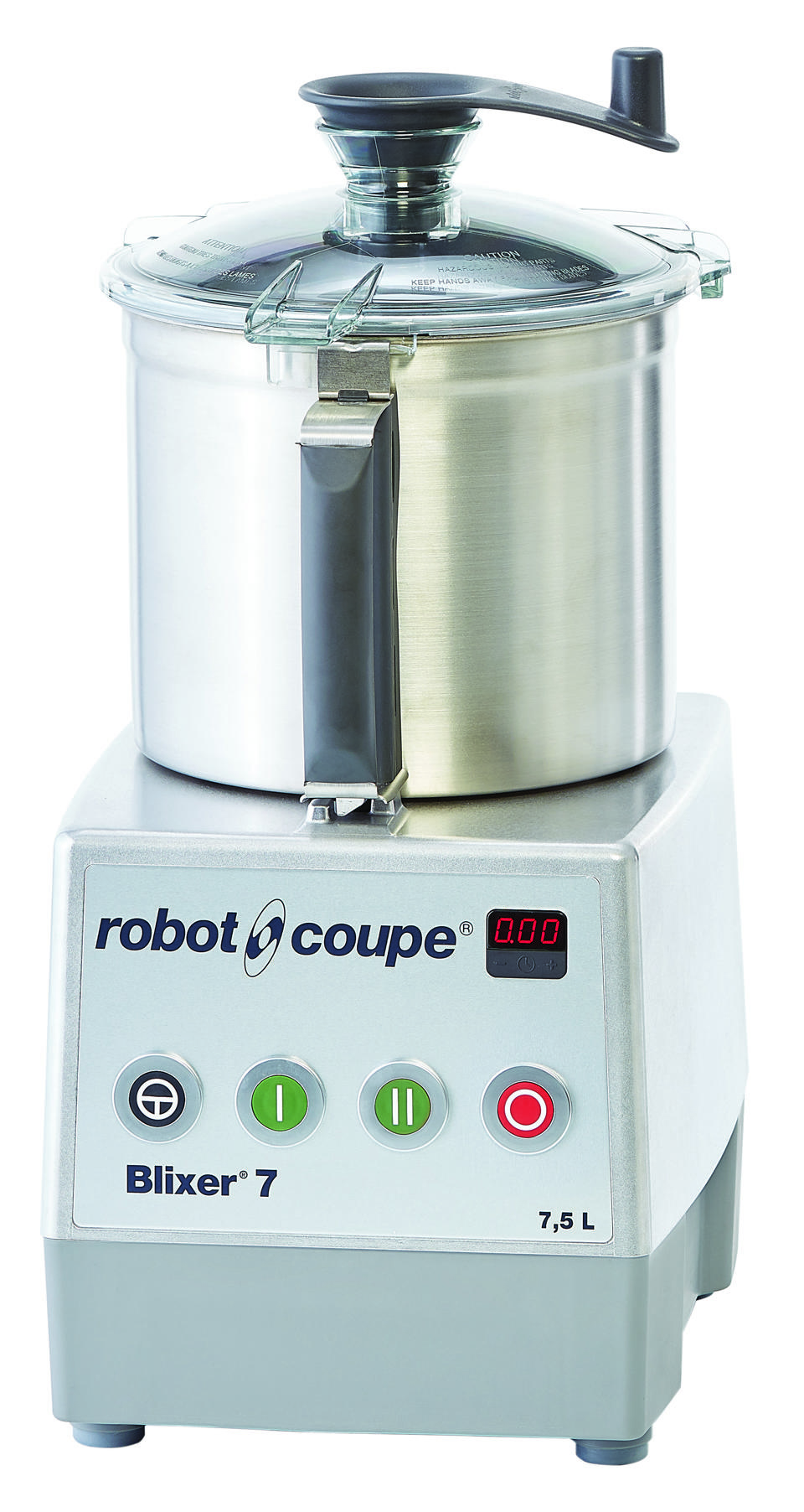 Blixer Snabbhack/mixer 7 - 2V Bänkmodell.
7,5-liters blixertillsats. 1500/3000 v/m.
Puls. Timer.