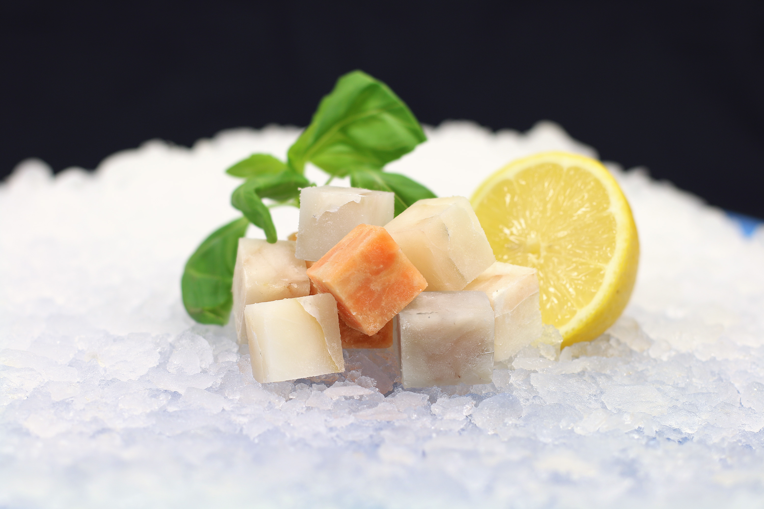 Fisktärningar av Lax, Torsk & Sej 2x2x2cm ASC MSC