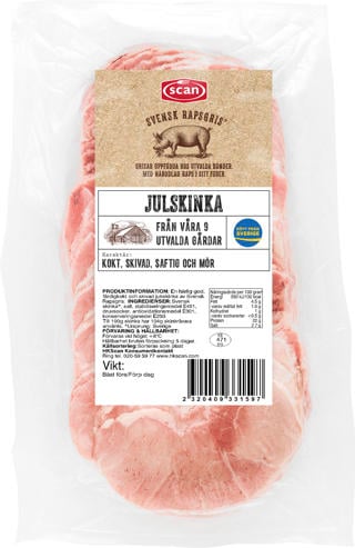 Julskinka Rapsgris Skivad Sverige