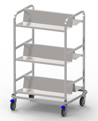 Kassettvagn med avvisare, rostfri