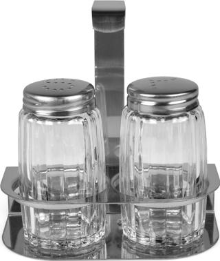 Salt & Pepparställ Glas / Rostfri